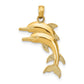 2-D Two Jumping Dolphins Charm - WBC