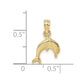 Textured Mini Dolphin Jumping Charm - WBC