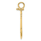 3-D Polished Large Anchor with Shackle Bail Charm - WBC