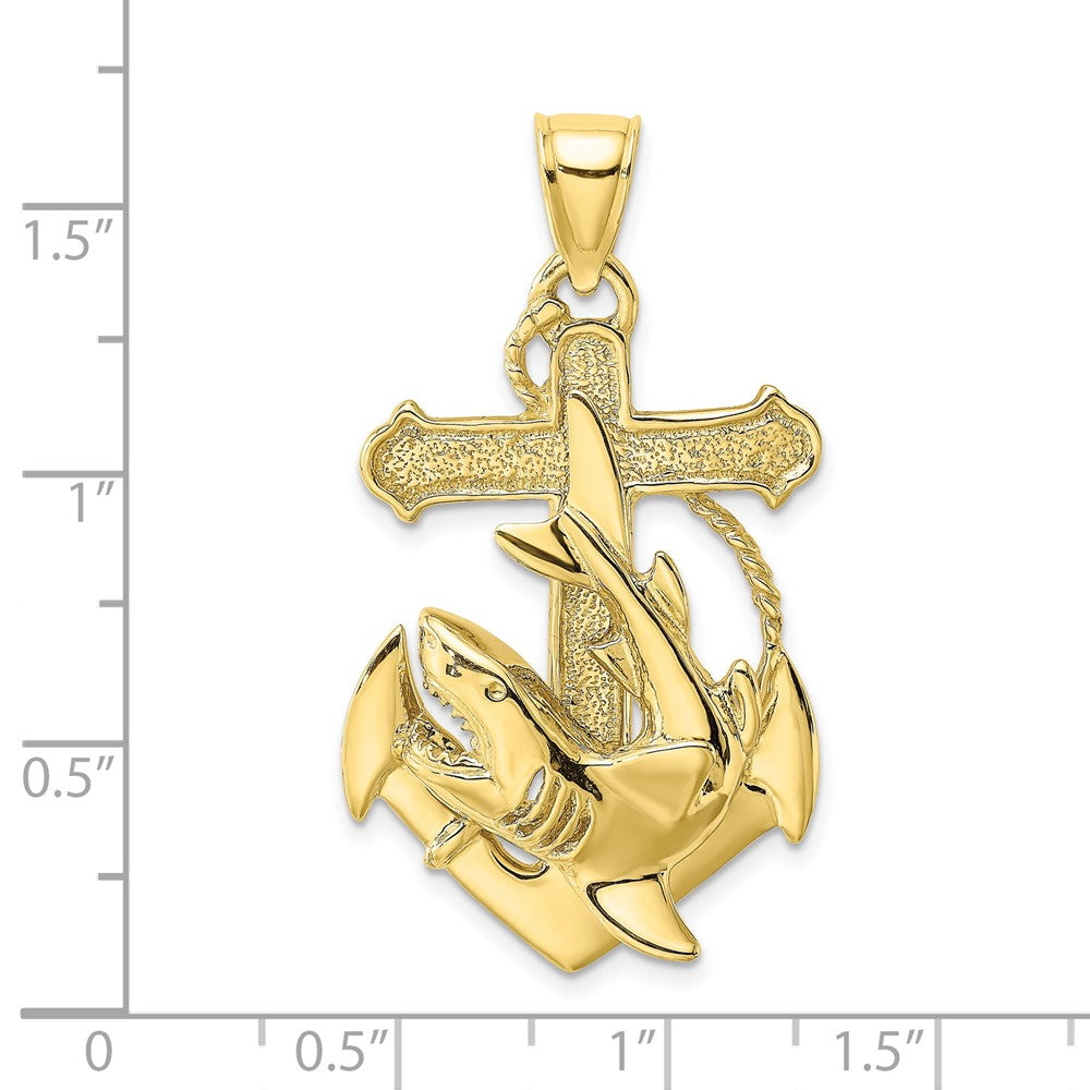 2-D Anchor with Shark Charm - WBC