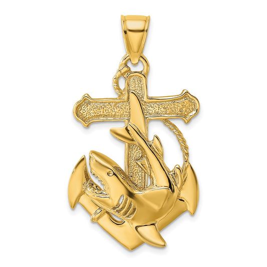 2-D Anchor with Shark Charm - WBC