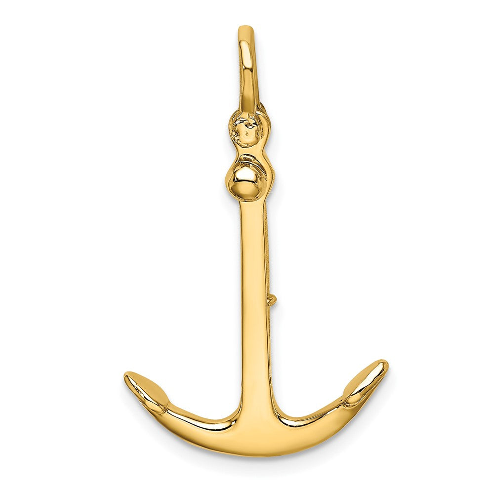 3-D Polished Anchor 2-Piece Moveable Charm - WBC