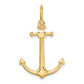 3-D Small Anchor with Shackle Bail Charm - WBC