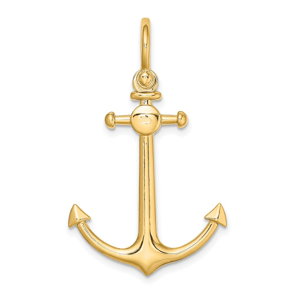 3-D Small Anchor with Shackle Bail Charm - WBC