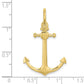 3-D Small Anchor with Shackle Bail Charm - WBC