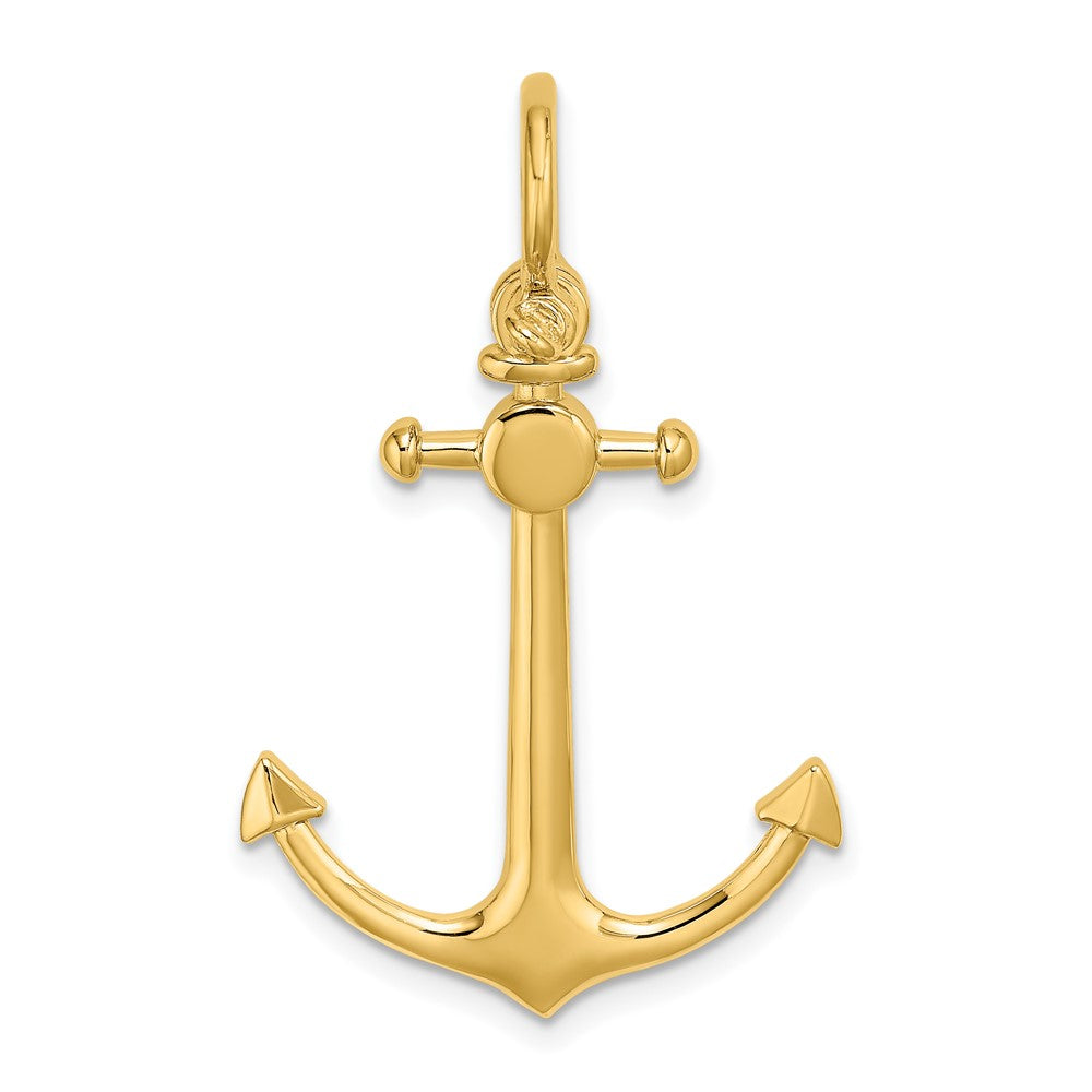 3-D Small Anchor with Shackle Bail Charm - WBC