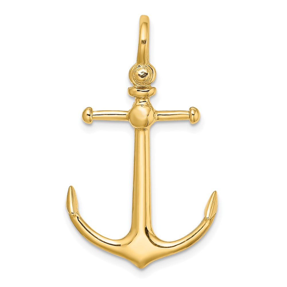 3-D Anchor with Shackle Bail Charm - WBC