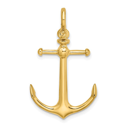 3-D Anchor with Shackle Bail Charm - WBC