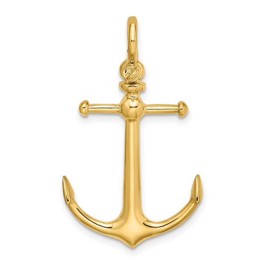 3-D Anchor with Shackle Bail Charm - WBC