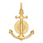 Large 3-D Anchor with Nautical Compass and Shackle Bail Pendant - WBC