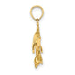 2-D Polished Swimming Dolphin Charm - WBC