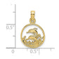 Two Dolphins in Circle Charm - WBC