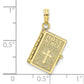 3-D Moveable Pages HOLY BIBLE Opens with Lords Prayer Inside Pendant - WBC