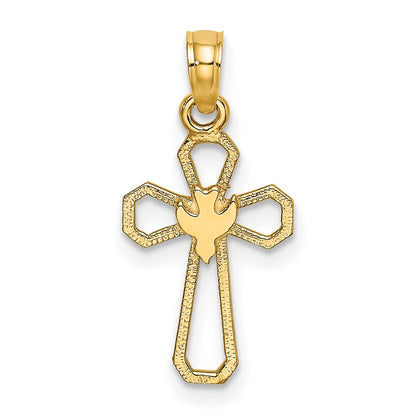 Cut-Out Cross with Dove Charm - WBC