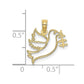 Cut-Out Dove with Olive Branch Charm - WBC