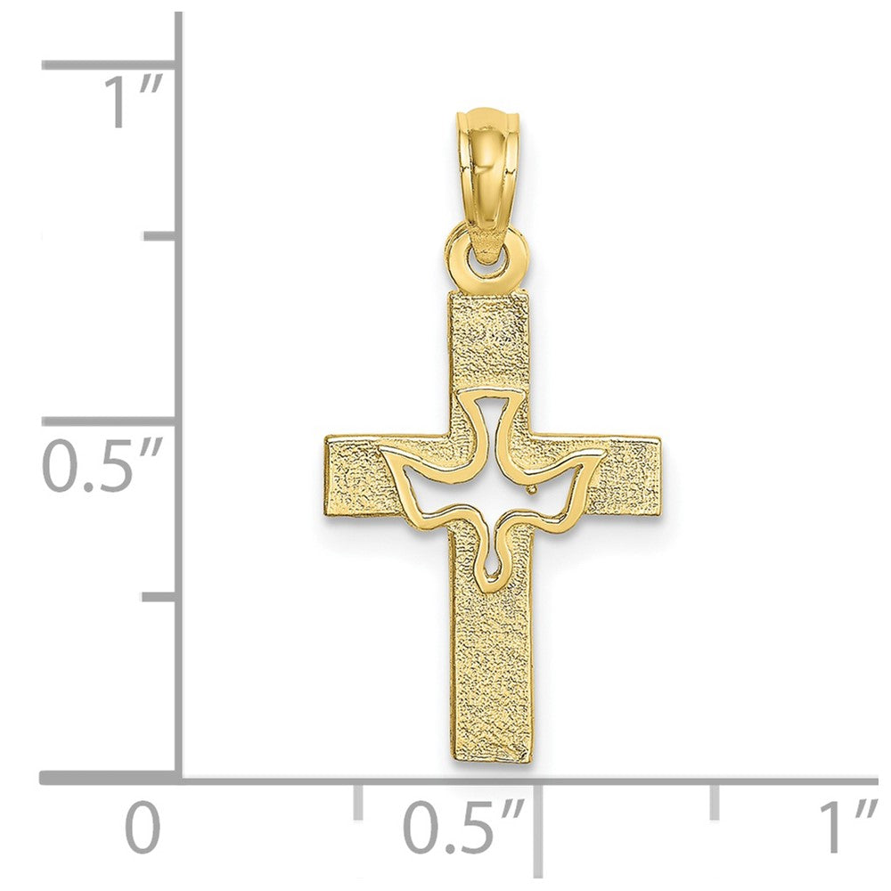 Cut-out Dove In Cross Charm - WBC
