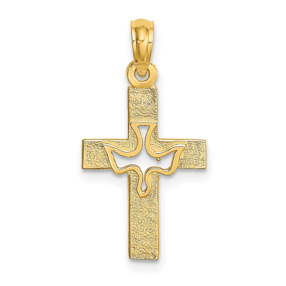 Cut-out Dove In Cross Charm - WBC