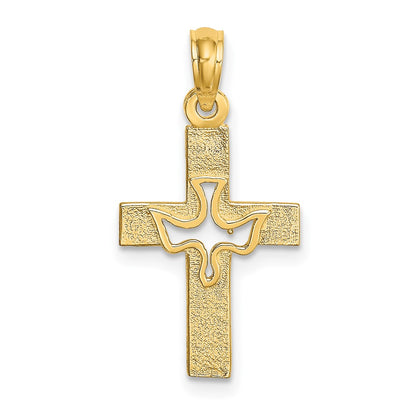 Cut-out Dove In Cross Charm - WBC