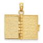 3-D Moveable Pages SANTA BIBLIA Bible Opens with Lords Prayer in Spanish Inside Pendant - WBC