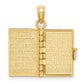 3-D Moveable Pages SANTA BIBLIA Bible Opens with Lords Prayer in Spanish Inside Pendant - WBC