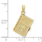3-D Moveable Pages SANTA BIBLIA Bible Opens with Lords Prayer in Spanish Inside Pendant - WBC