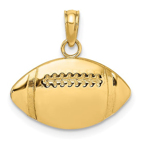 10K Engraveable Football Charm