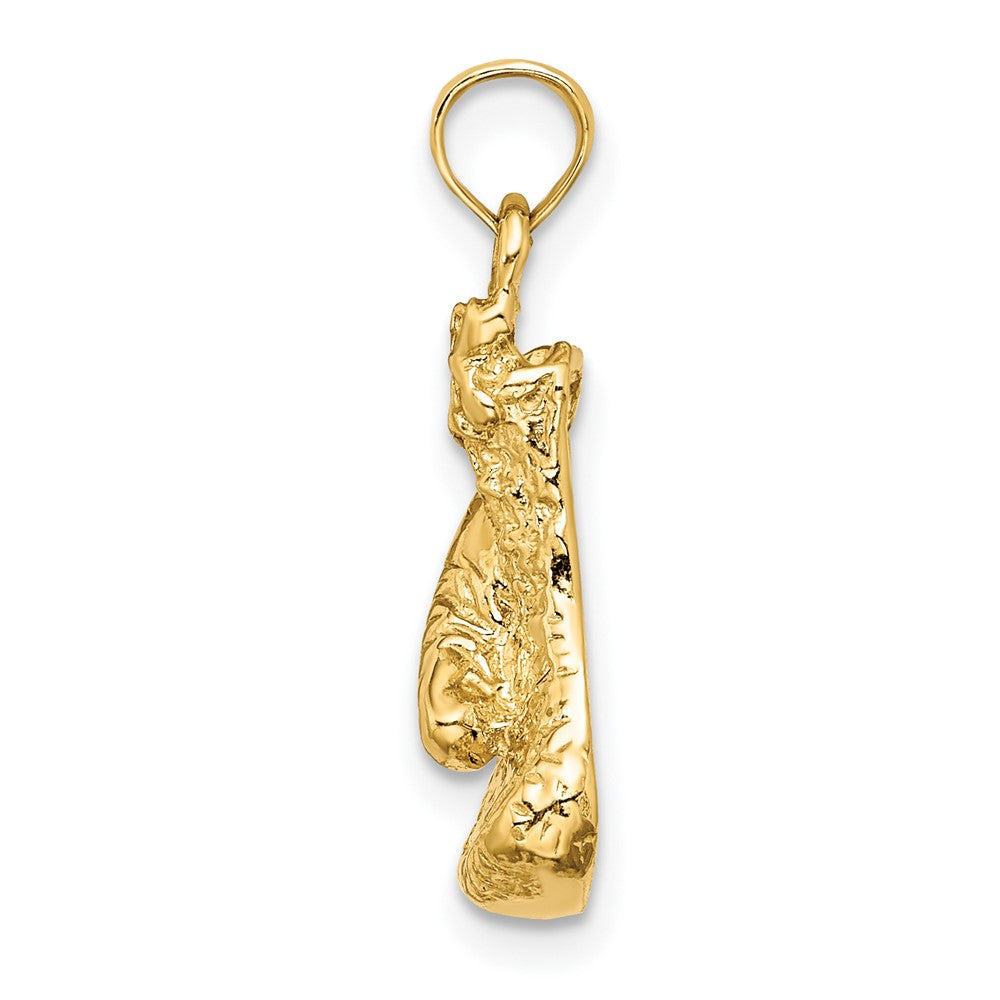 2-D Polished and Textured Single Boxing Glove Charm - WBC