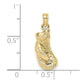 2-D Polished and Textured Single Boxing Glove Charm - WBC
