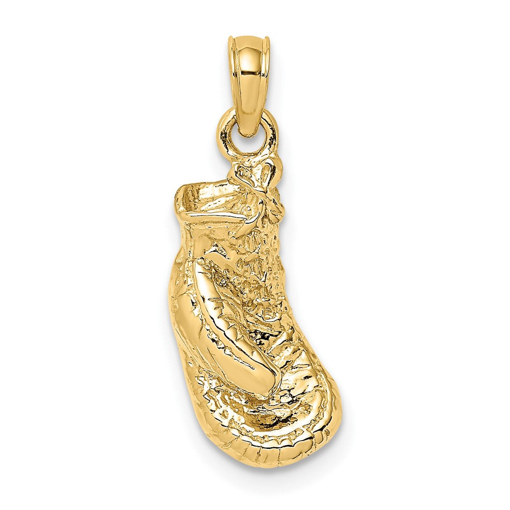 2-D Polished and Textured Single Boxing Glove Charm - WBC