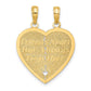 10K Gold Forever And Ever / ...Always Together Reversible 2-Piece Break-Apart Heart Charm