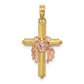 Two-Tone Cross with Drape Charm - WBC