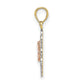 Two-tone and Rhodium Small Angel In Scalloped Heart Charm - WBC