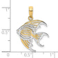 and Rhodium Cut-Out Angelfish Charm - WBC