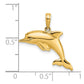 and Rhodium 3-D Reversible Puffed Dolphin Charm - WBC