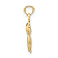 and Rhodium Polished Cat and Kitten Charm - WBC