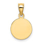 Textured Round Angel Coin Charm - WBC