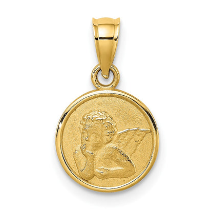 Textured Round Angel Coin Charm - WBC
