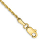 D/C Machine Made Rope Chain Anklet - WBC