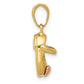 3-D Two-tone Baby Shoe Charm - WBC