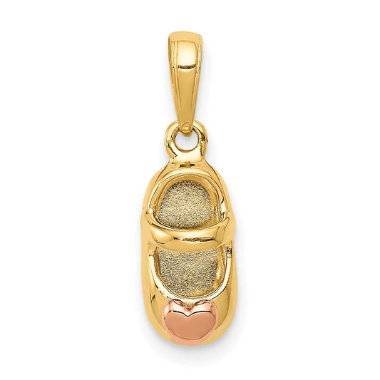 3-D Two-tone Baby Shoe Charm - WBC