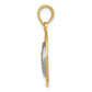 and Rhodium Sun and Moon Pendant - WBC