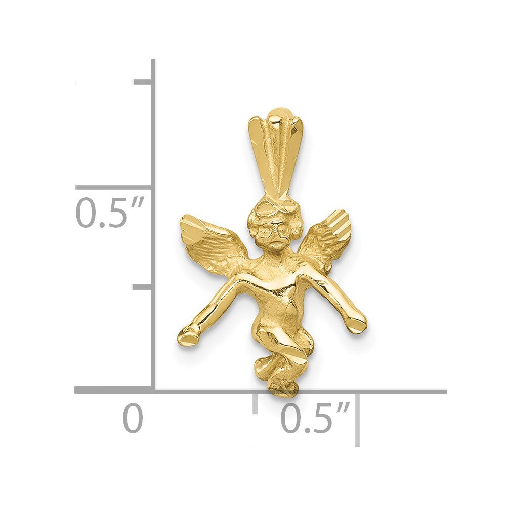 Satin & Diamond-cut Angel Charm - WBC