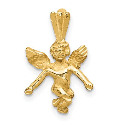 Satin & Diamond-cut Angel Charm - WBC