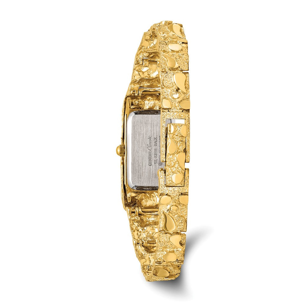 Black Dial Rectangular Face Nugget Watch - WBC
