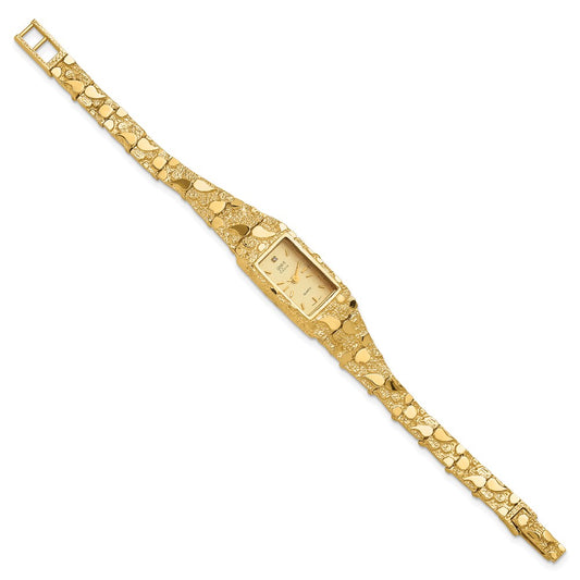 Champagne Dial Rectangular Face Nugget Watch - WBC