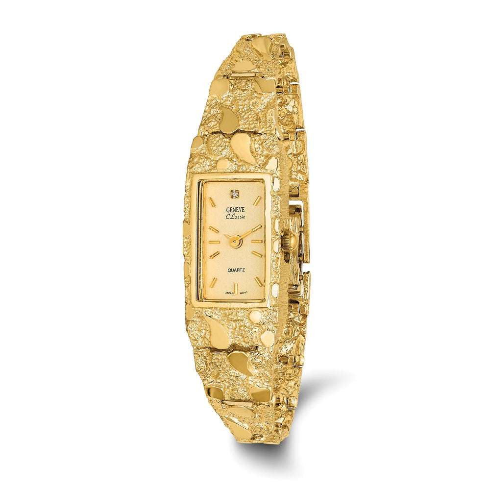 Champagne Dial Rectangular Face Nugget Watch - WBC