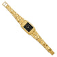 Black Dial Square Face Nugget Watch - WBC