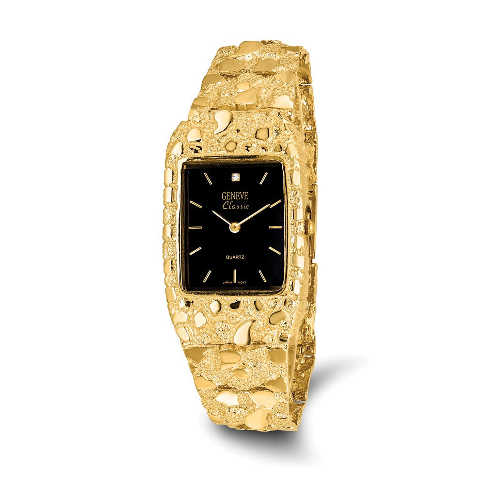 Black Dial Square Face Nugget Watch - WBC