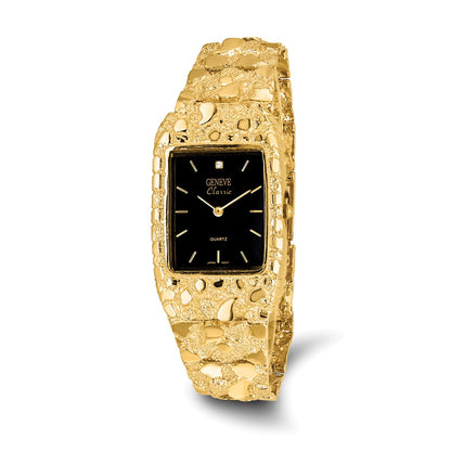 Black Dial Square Face Nugget Watch - WBC