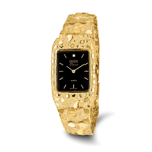 Black Dial Square Face Nugget Watch - WBC